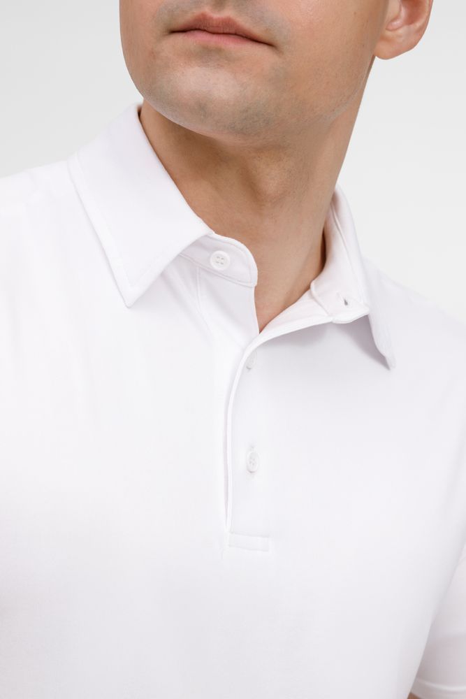 Рубашка поло унисекс Senti, белая / Миниатюра модельного (1000)