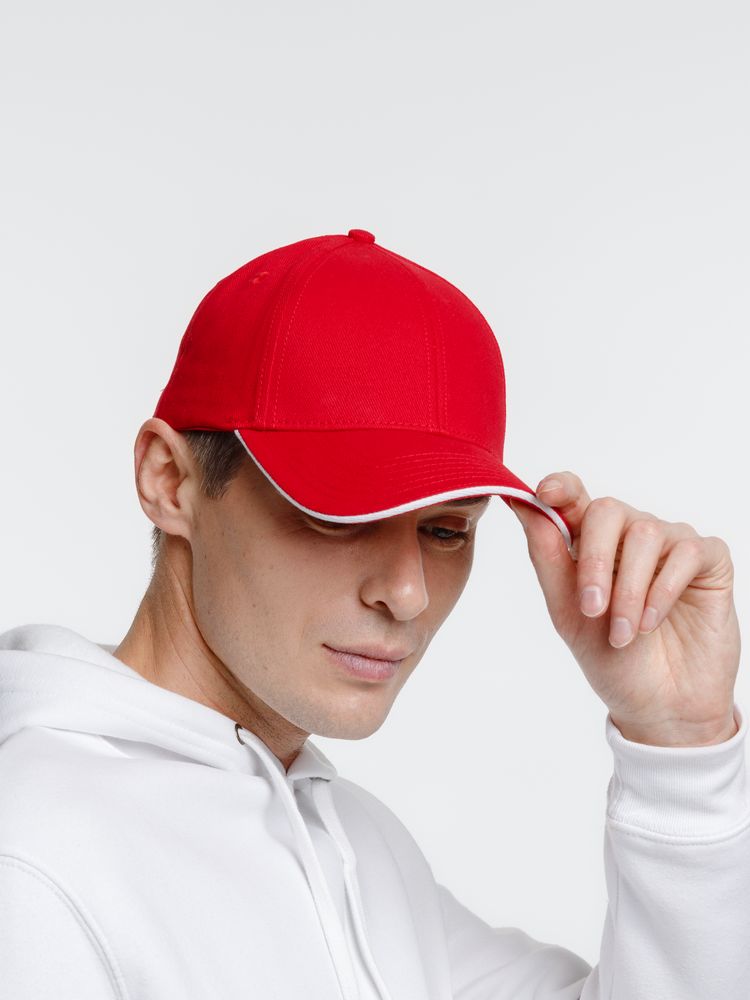 Бейсболка Spiker, красная с белым / Миниатюра модельного (1000)