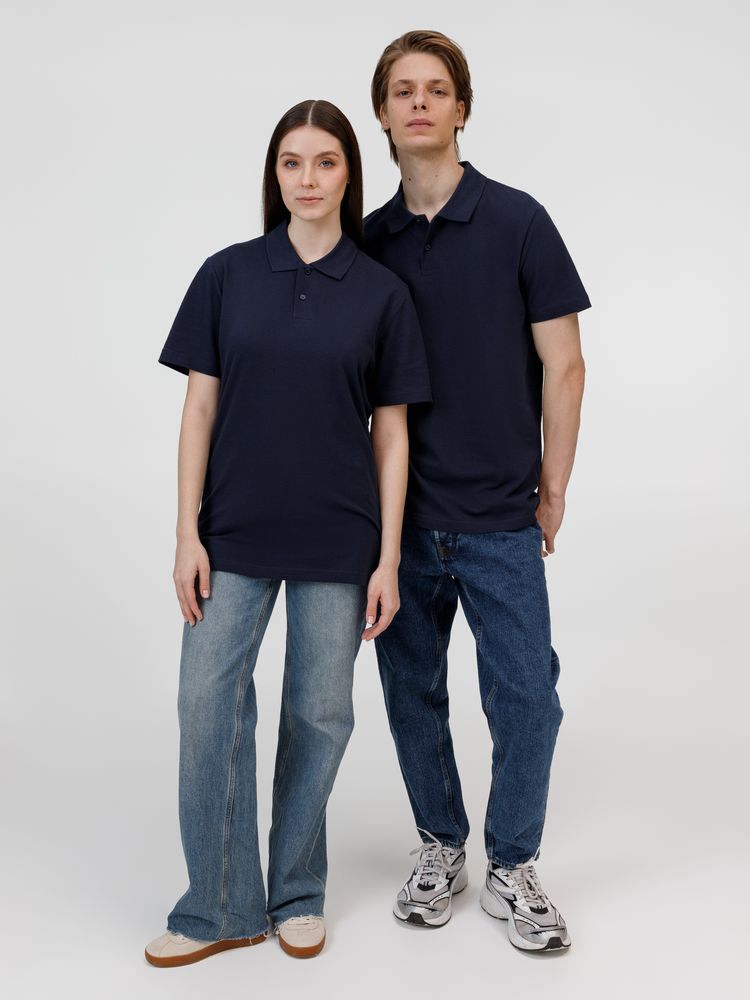 Рубашка поло унисекс Pulse, кобальт (темно-синяя) / Миниатюра модельного (1000)