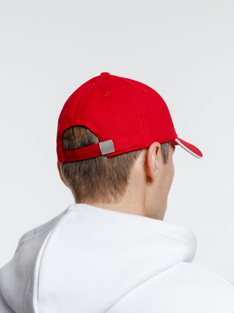 Бейсболка Spiker, красная с белым / Миниатюра модельного (1000)