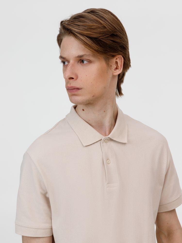 Рубашка поло унисекс Pacific, бежевая (льняная) / Миниатюра модельного (1000)