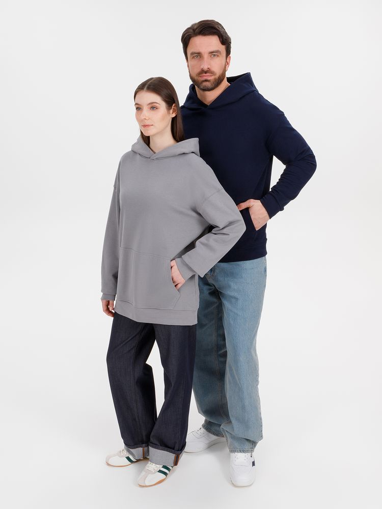 Худи оверсайз унисекс Outshine, темно-синее / Миниатюра модельного (1000)