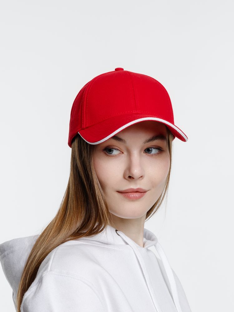 Бейсболка Spiker, красная с белым / Миниатюра модельного (1000)