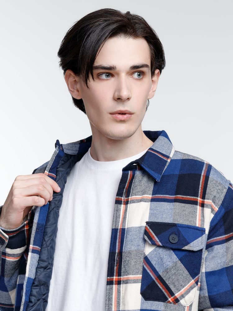 Куртка-рубашка оверсайз унисекс Noah, синяя / Миниатюра модельного (1000)