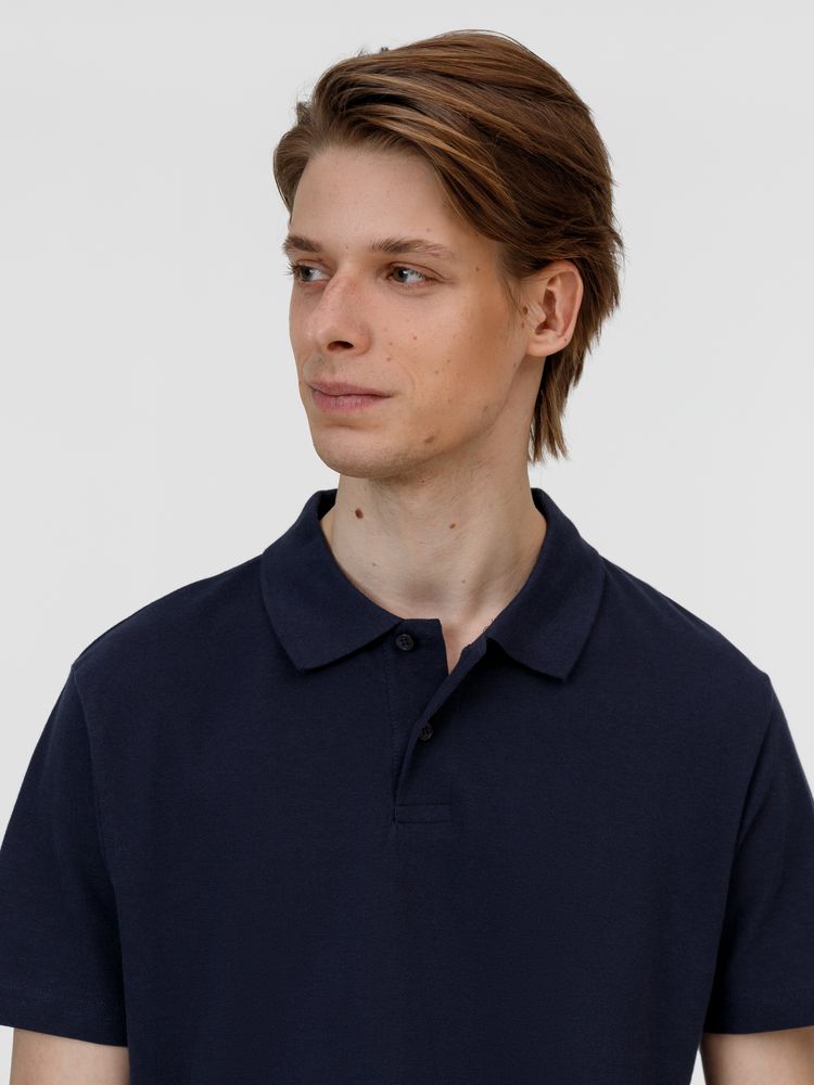 Рубашка поло унисекс Pulse, кобальт (темно-синяя) / Миниатюра модельного (1000)