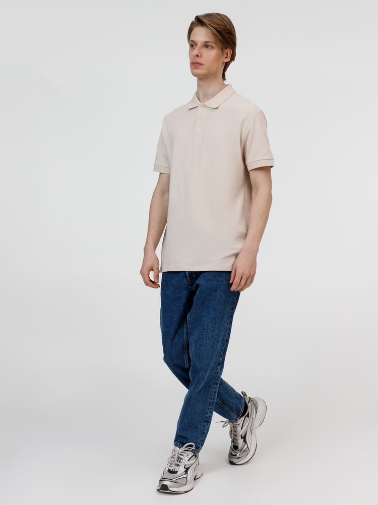 Рубашка поло унисекс Pacific, бежевая (льняная) / Миниатюра модельного (1000)