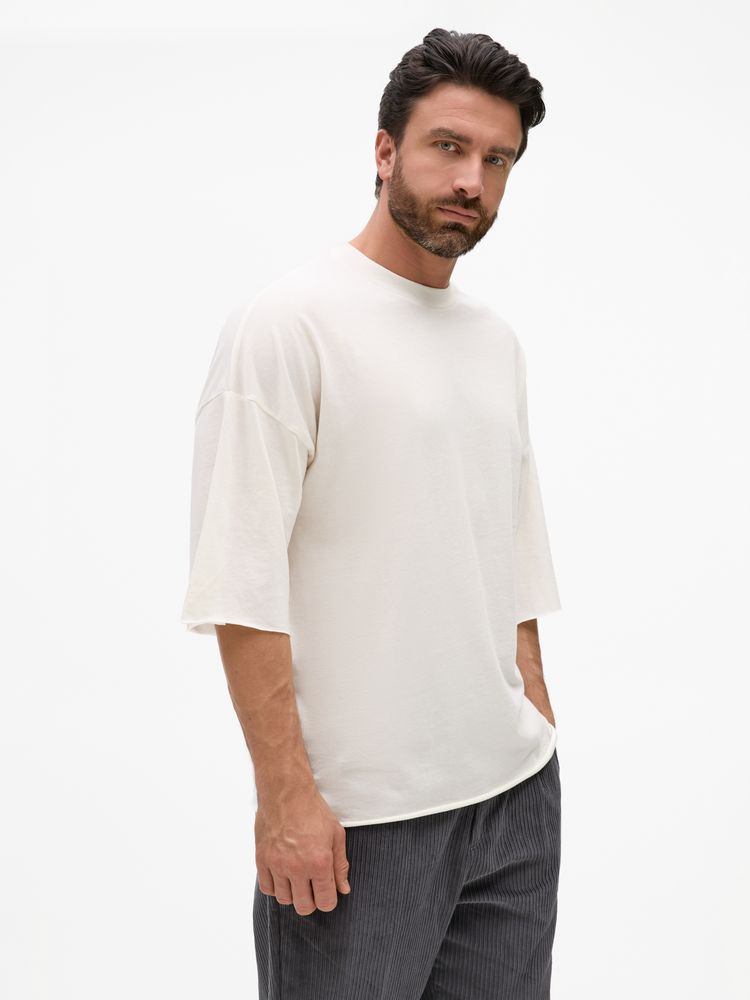 Футболка унисекс T1, молочно-белая