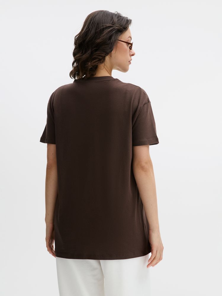 Футболка унисекс Regent 150, темно-коричневая (шоколад) / Миниатюра модельного (1000)