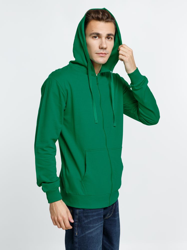 Толстовка на молнии с капюшоном Siverga 2.0, зеленая / Миниатюра модельного (1000)