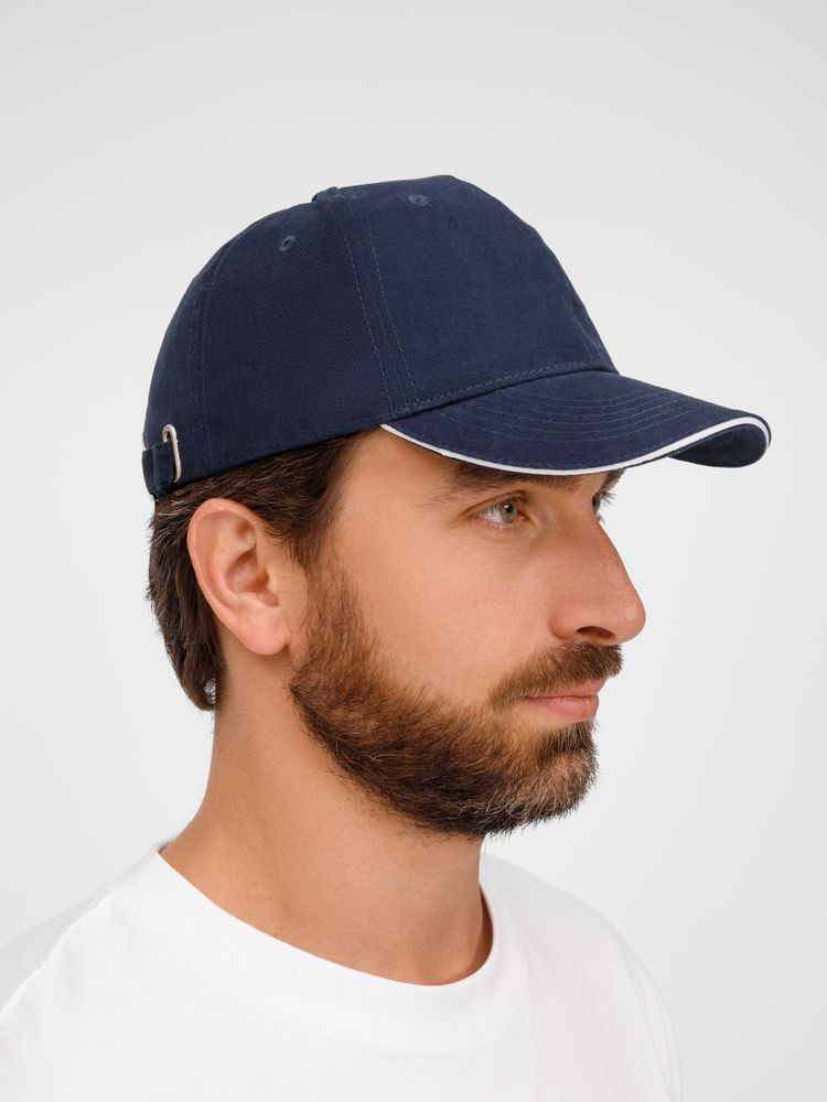 Бейсболка Buffalo, темно-синяя с белым / Миниатюра модельного (1000)