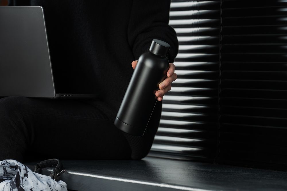 Термобутылка Glendale, черная / Миниатюра имиджевого (1000)