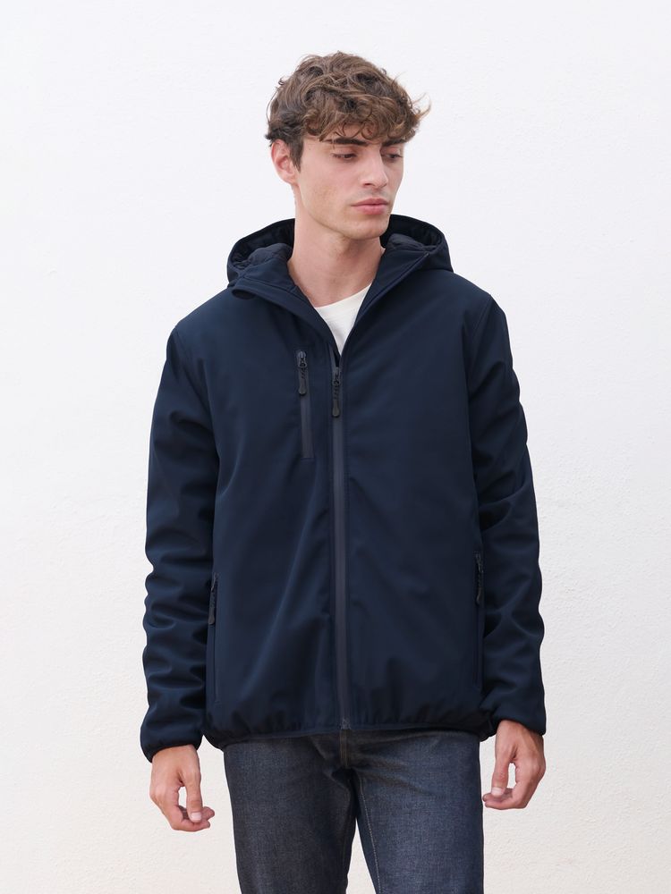 Куртка софтшелл с капюшоном мужская Falcon Men, темно-серая / Миниатюра модельного (1000)