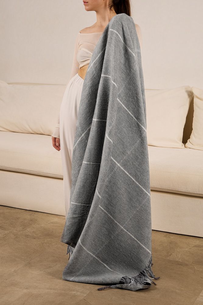 Плед «Шамони», серый / Миниатюра имиджевого (1000)