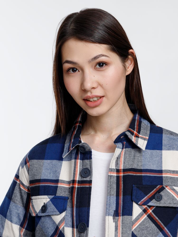 Куртка-рубашка оверсайз унисекс Noah, синяя / Миниатюра модельного (1000)