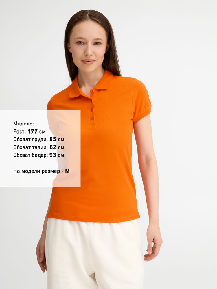 Рубашка поло женская People 210, оранжевая / Миниатюра модельного (1000)