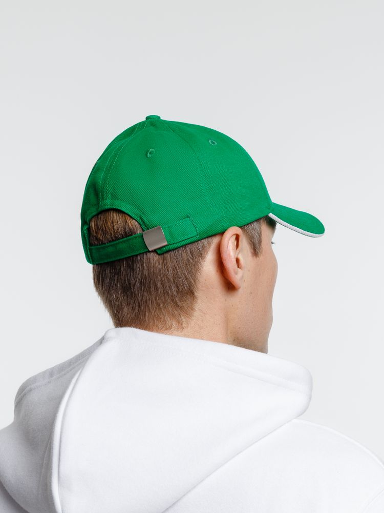 Бейсболка Spiker, зеленая с белым / Миниатюра модельного (1000)