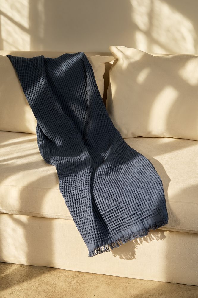 Плед вафельный Elenglect, темно-серый / Миниатюра имиджевого (1000)