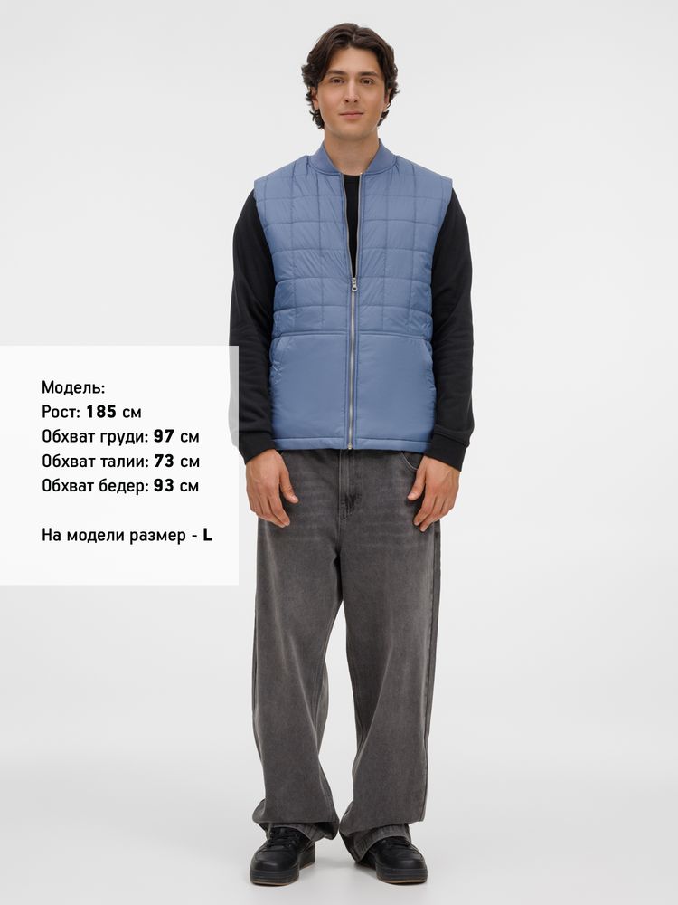Жилет унисекс Warmbridge, синий (джинс) / Миниатюра модельного (1000)