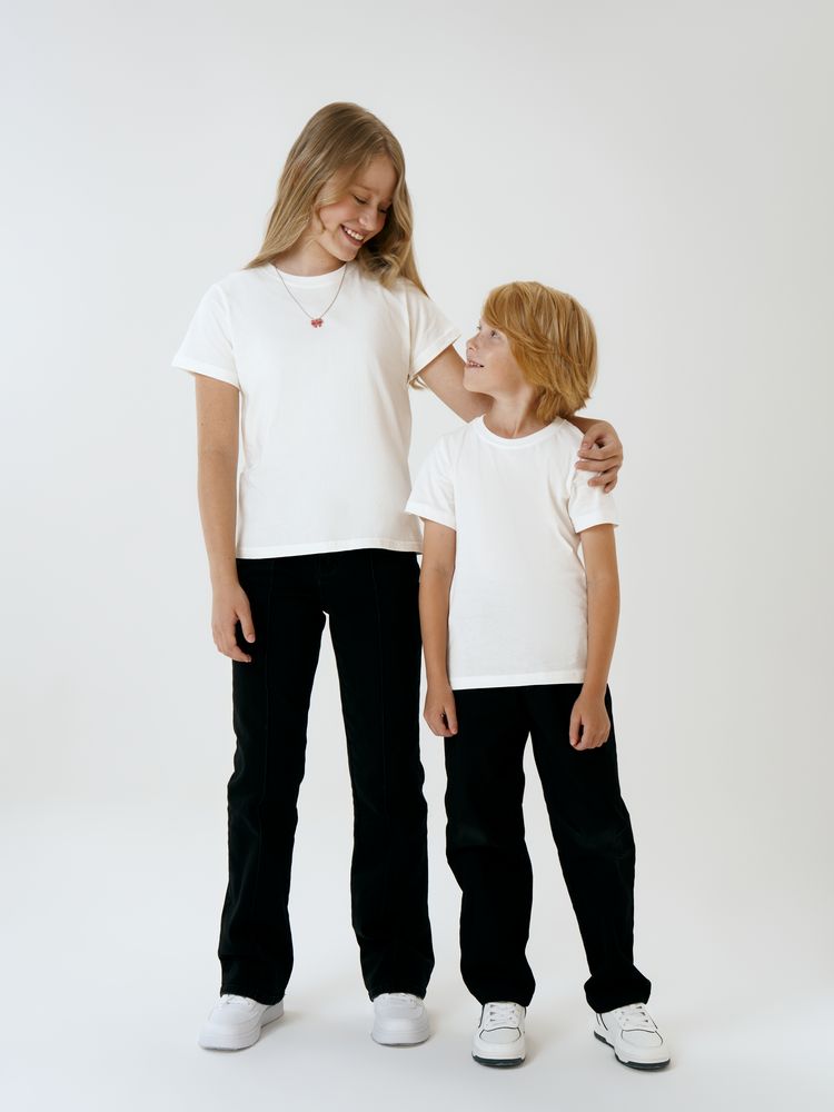 Футболка детская T-Bolka Kids, белая (теплый оттенок) / Миниатюра модельного (1000)