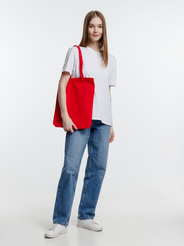 Холщовая сумка Strong 210, красная / Миниатюра модельного (1000)