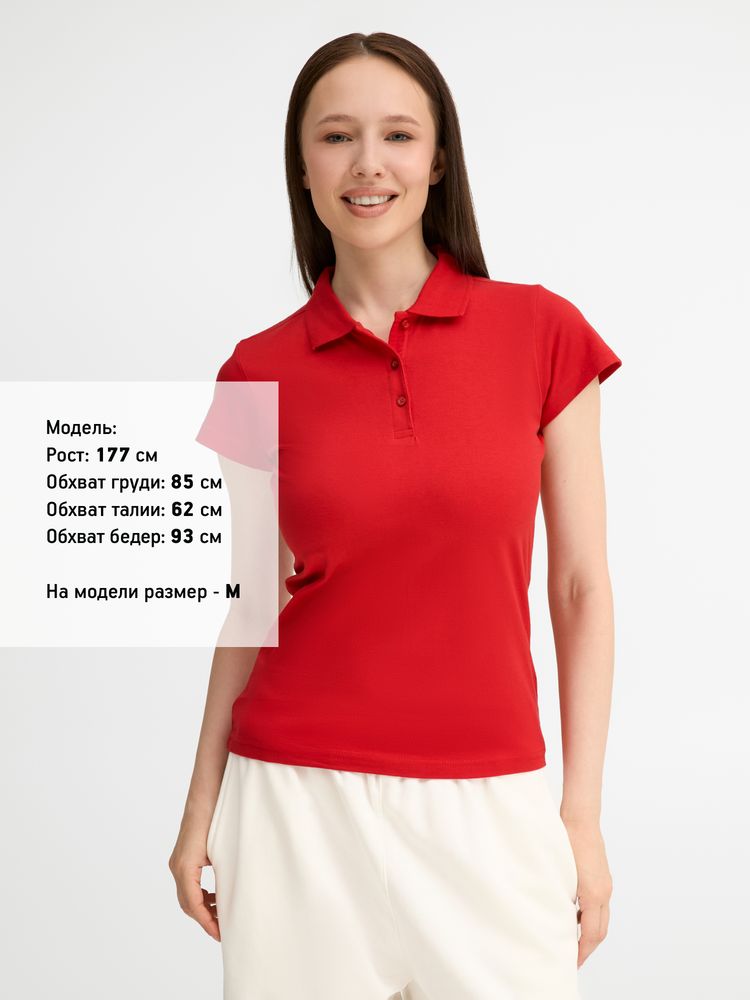Рубашка поло женская Prescott Women 170, красная / Миниатюра модельного (1000)
