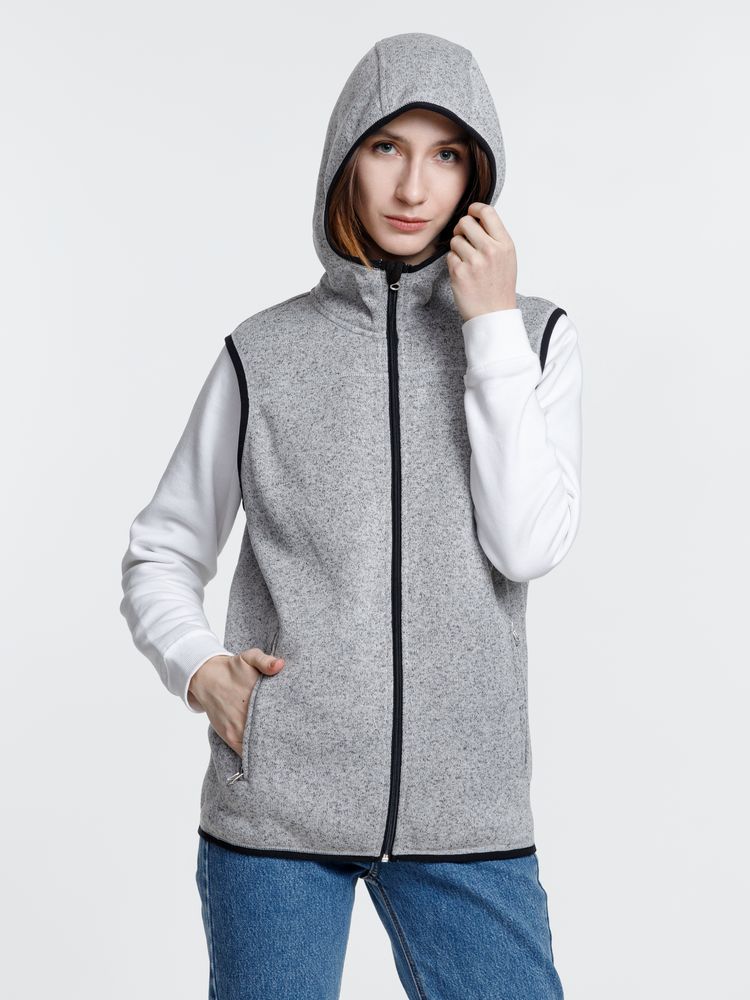 Жилет с капюшоном унисекс Gotland, серый / Миниатюра модельного (1000)