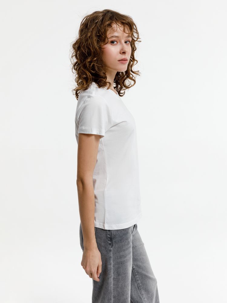 Футболка женская T-bolka Lady, белая (белоснежная) / Миниатюра модельного (1000)