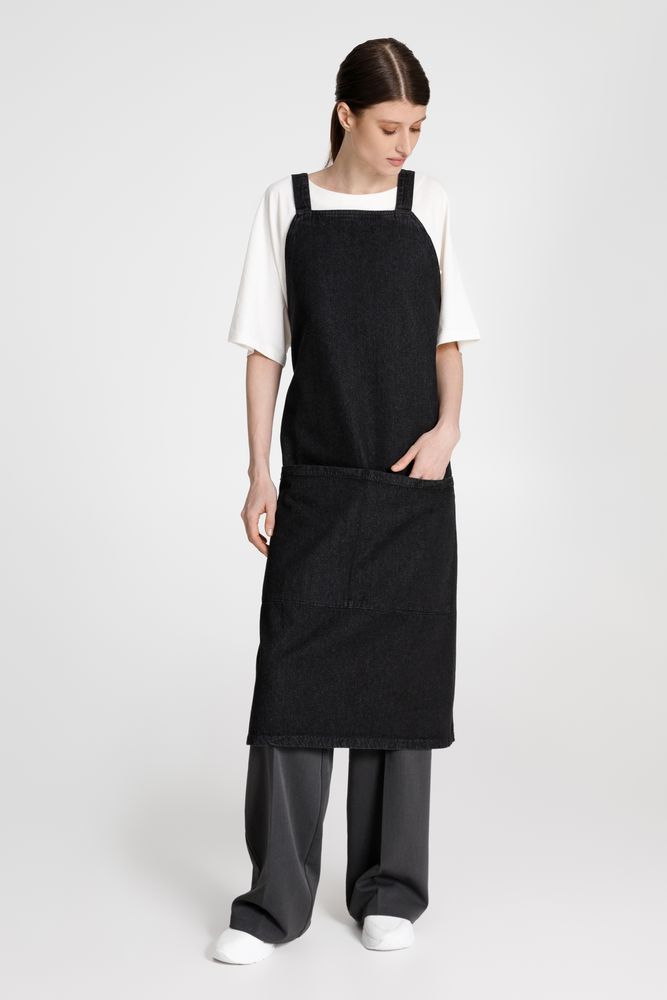 Фартук джинсовый E2, черный / Миниатюра модельного (1000)