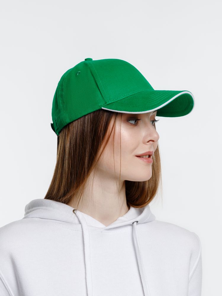 Бейсболка Spiker, зеленая с белым / Миниатюра модельного (1000)