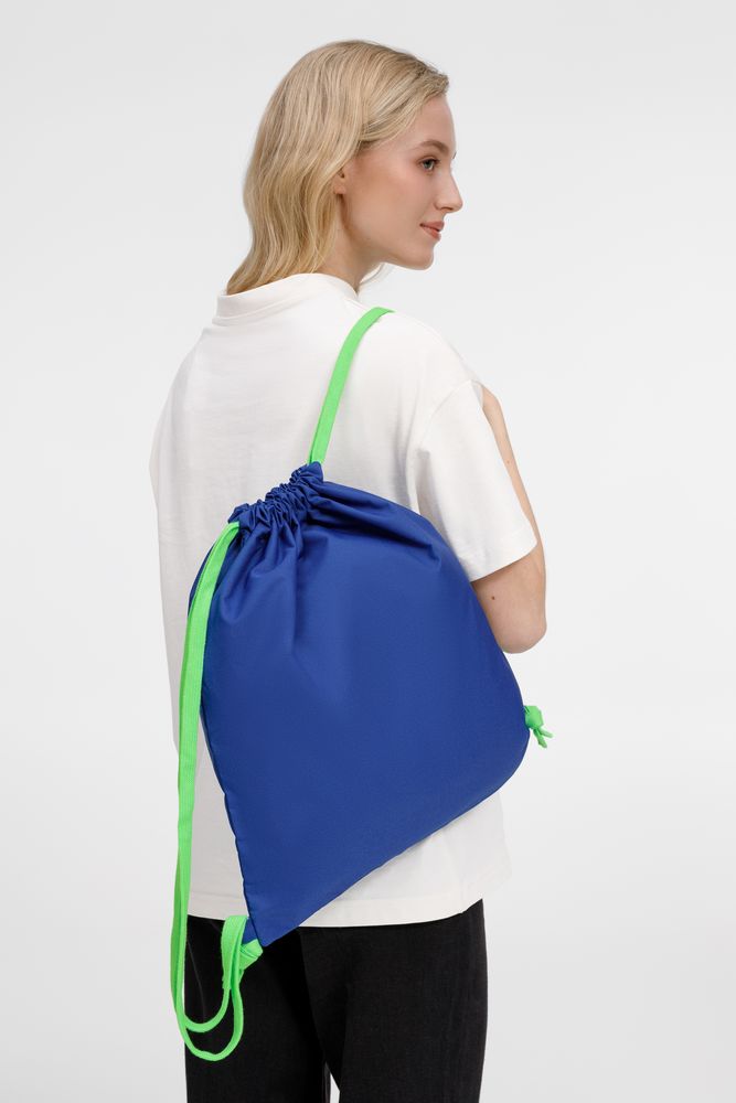 Рюкзак B3, синий с зелеными лямками / Миниатюра модельного (1000)