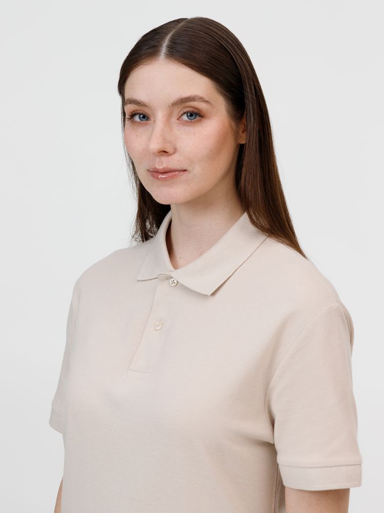 Рубашка поло унисекс Pacific, бежевая (льняная) / Миниатюра модельного (1000)