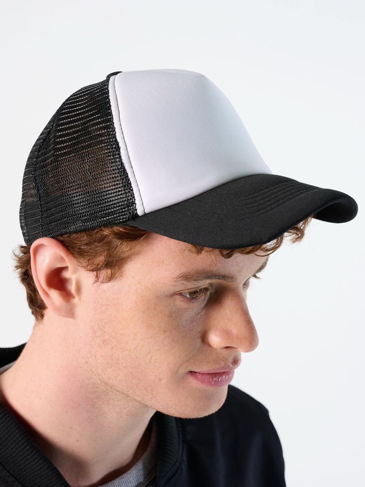 Бейсболка Bubble, черная с белым / Миниатюра имиджевого (1000)