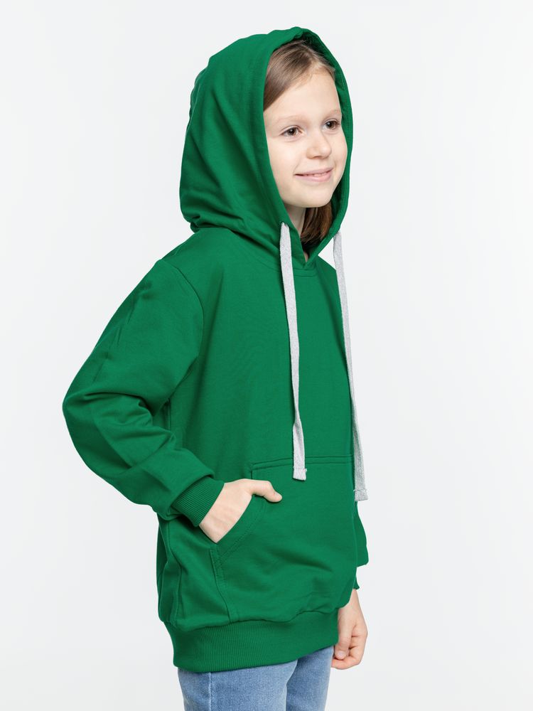 Толстовка с капюшоном детская Kirenga Kids, зеленая / Миниатюра модельного (1000)
