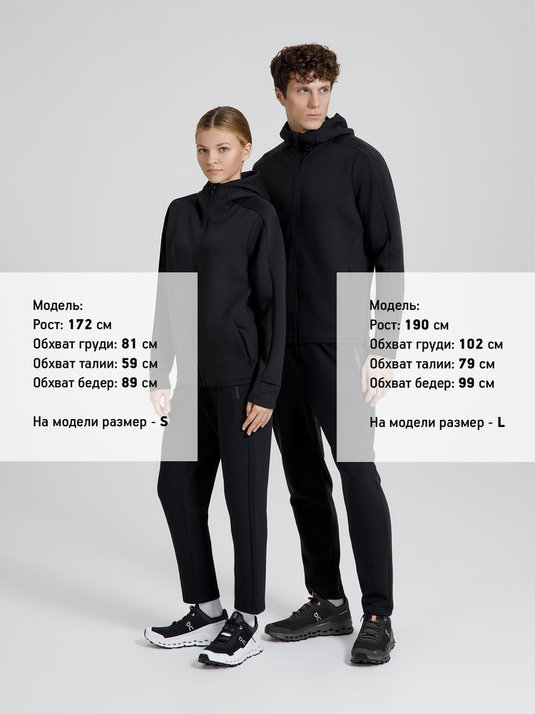 Куртка с капюшоном унисекс Begi, черная / Миниатюра модельного (1000)