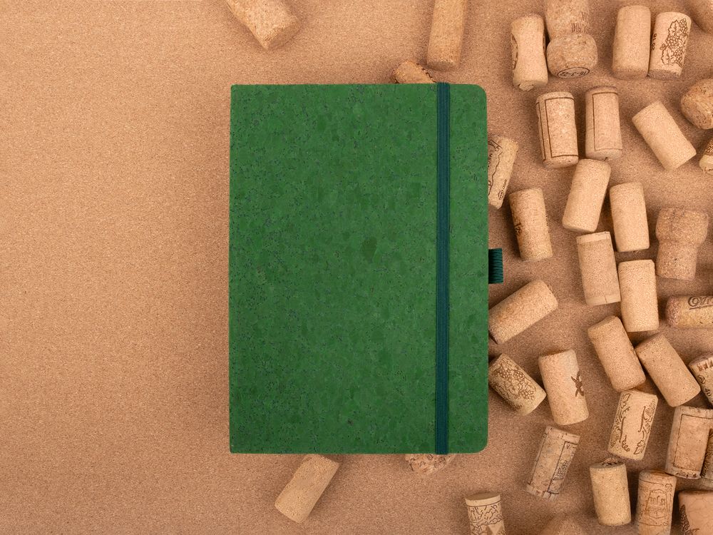 Блокнот Cork County, зеленый / Миниатюра имиджевого (1000)