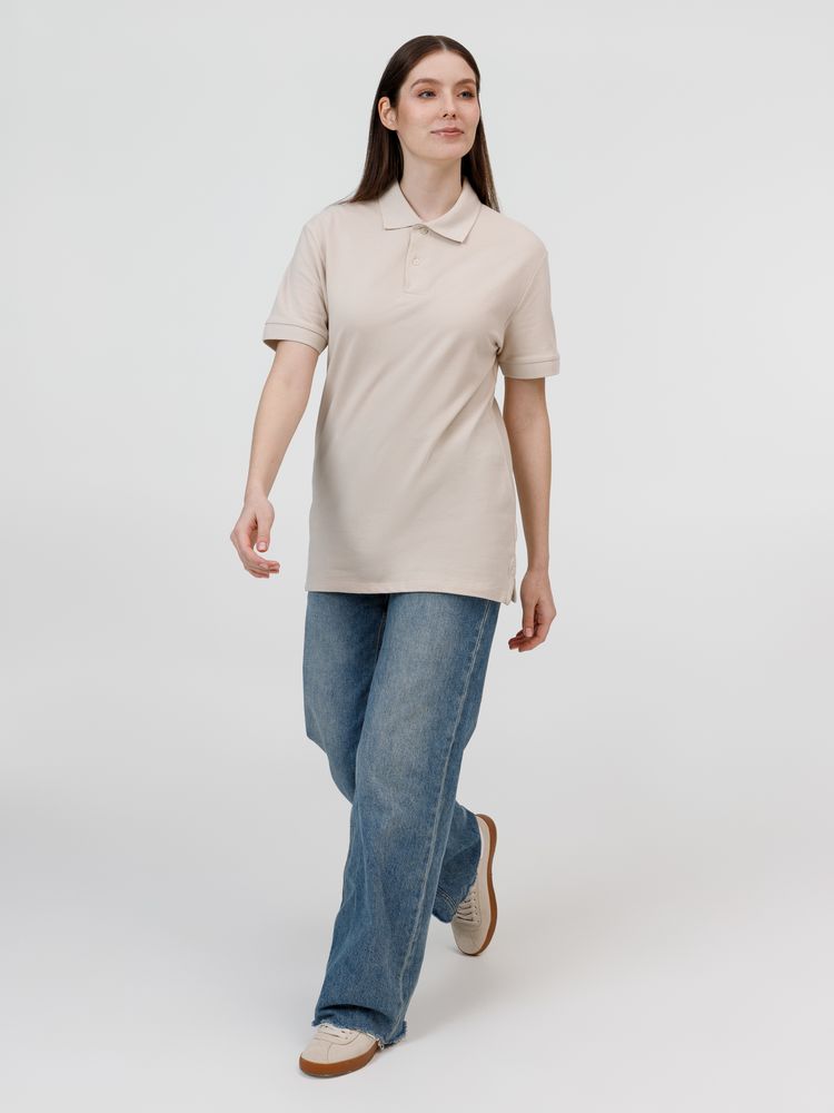 Рубашка поло унисекс Pacific, бежевая (льняная) / Миниатюра модельного (1000)