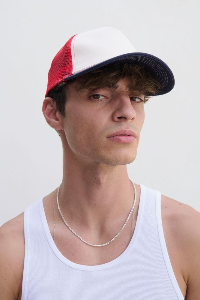 Бейсболка Blink, розовая (лососевая) с молочно-белым / Миниатюра модельного (1000)