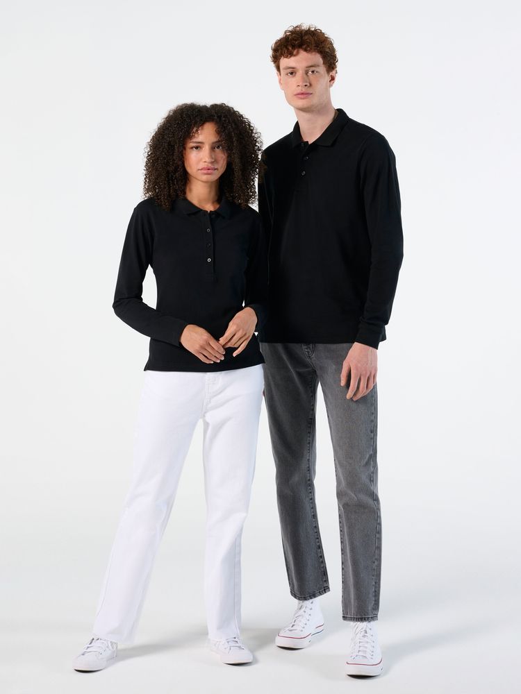 Рубашка поло женская с длинным рукавом Podium ярко-зеленая / Миниатюра имиджевого (1000)