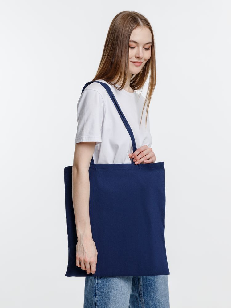 Холщовая сумка Optima 135, темно-синяя / Миниатюра модельного (1000)