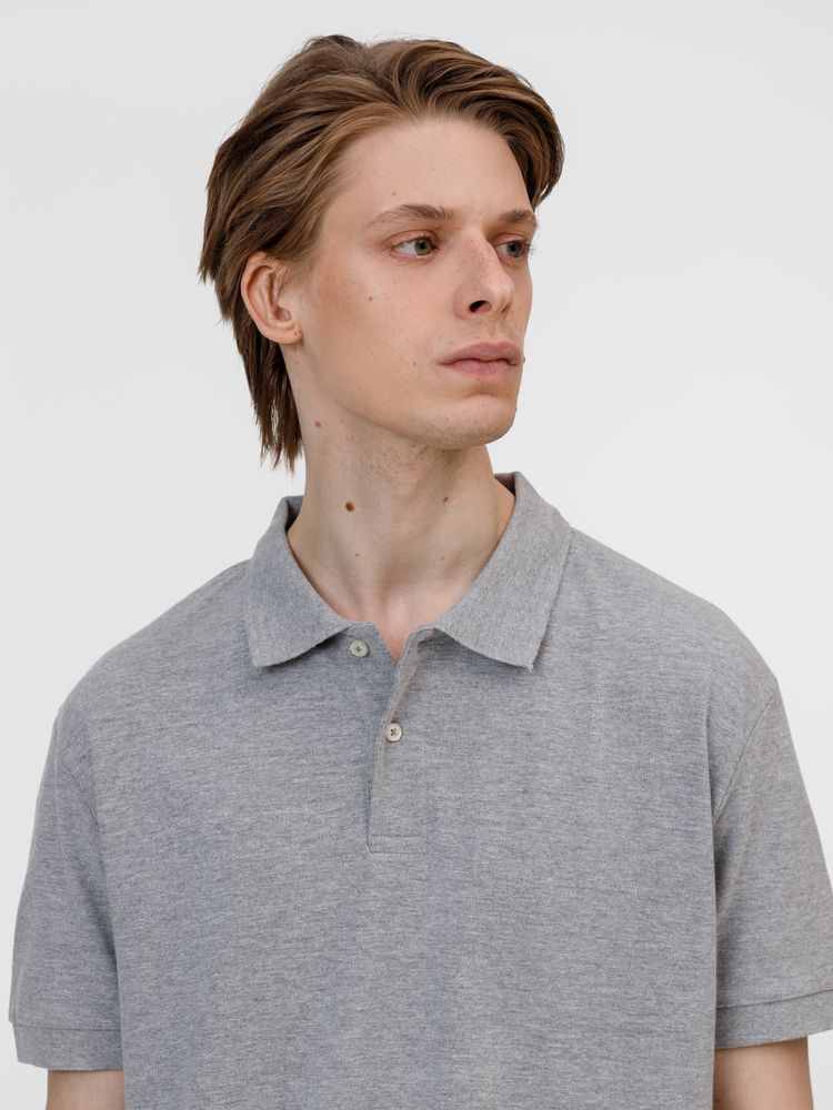 Рубашка поло унисекс Pacific, серый меланж / Миниатюра модельного (1000)