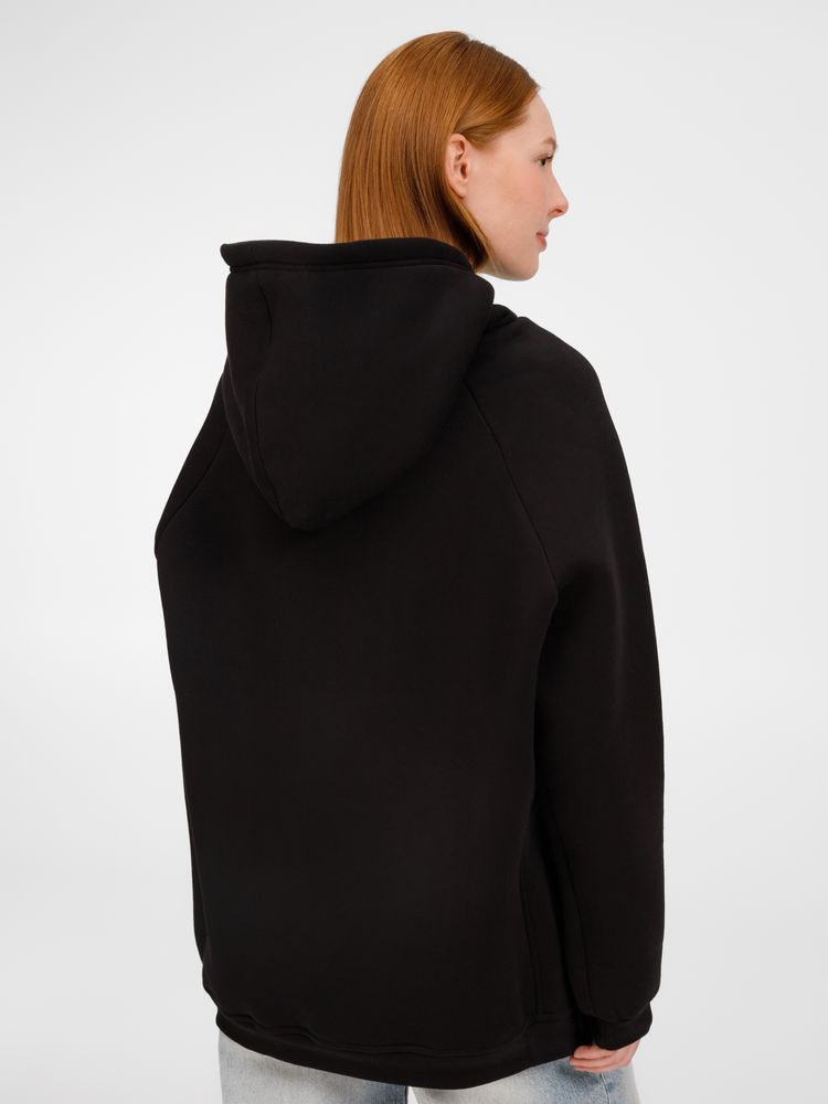 Худи унисекс оверсайз Easy Street, черное / Миниатюра модельного (1000)