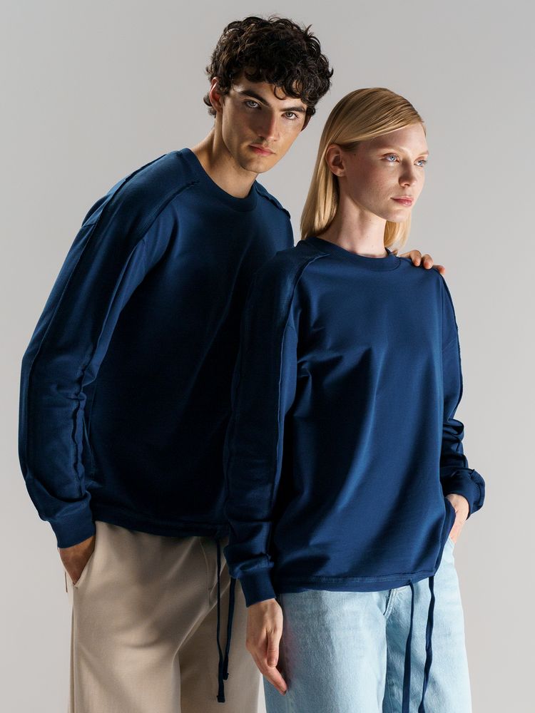 Свитшот унисекс Vozduh, темно-синий / Миниатюра модельного (1000)