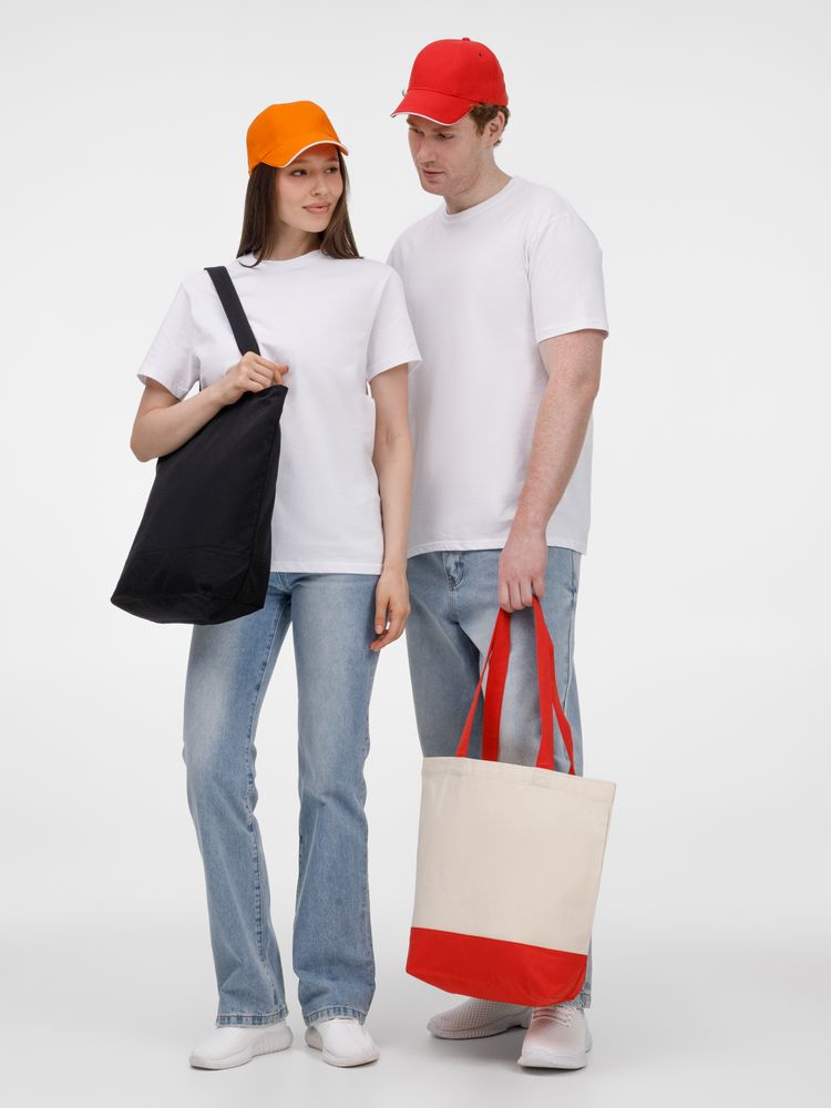 Холщовая сумка Shopaholic, красная / Миниатюра модельного (1000)