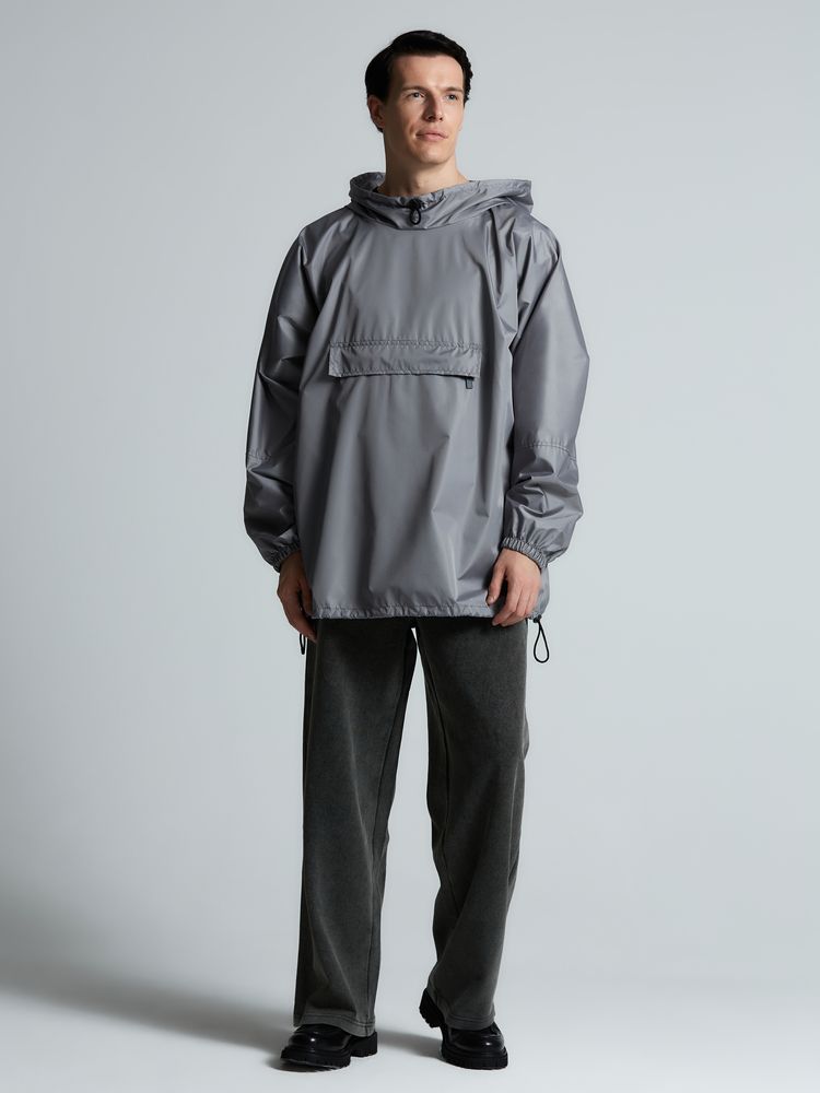 Дождевик-анорак Hard Work, укороченный, серый, единый размер / Миниатюра модельного (1000)
