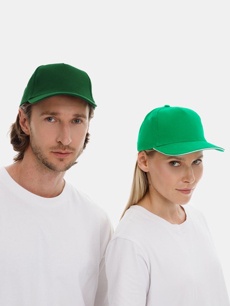 Бейсболка Long Beach, темно-зеленая / Миниатюра модельного (1000)