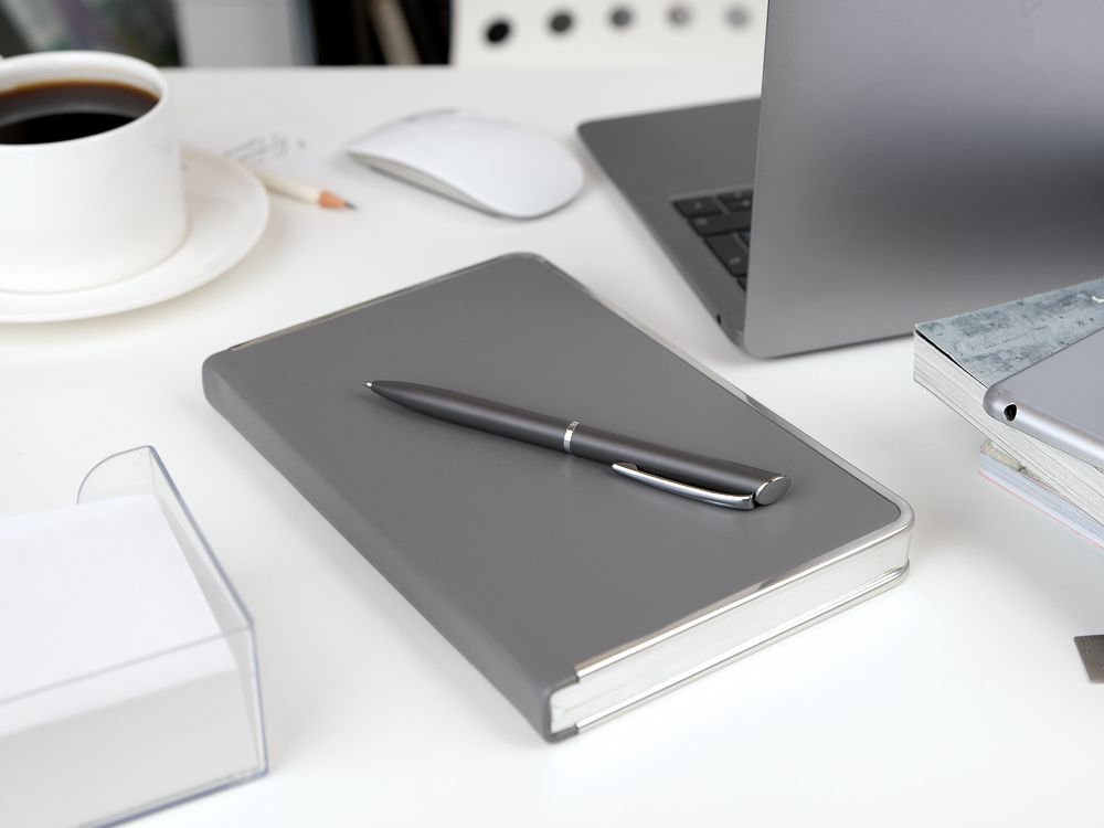 Ручка шариковая Ringa, серая / Миниатюра имиджевого (1000)