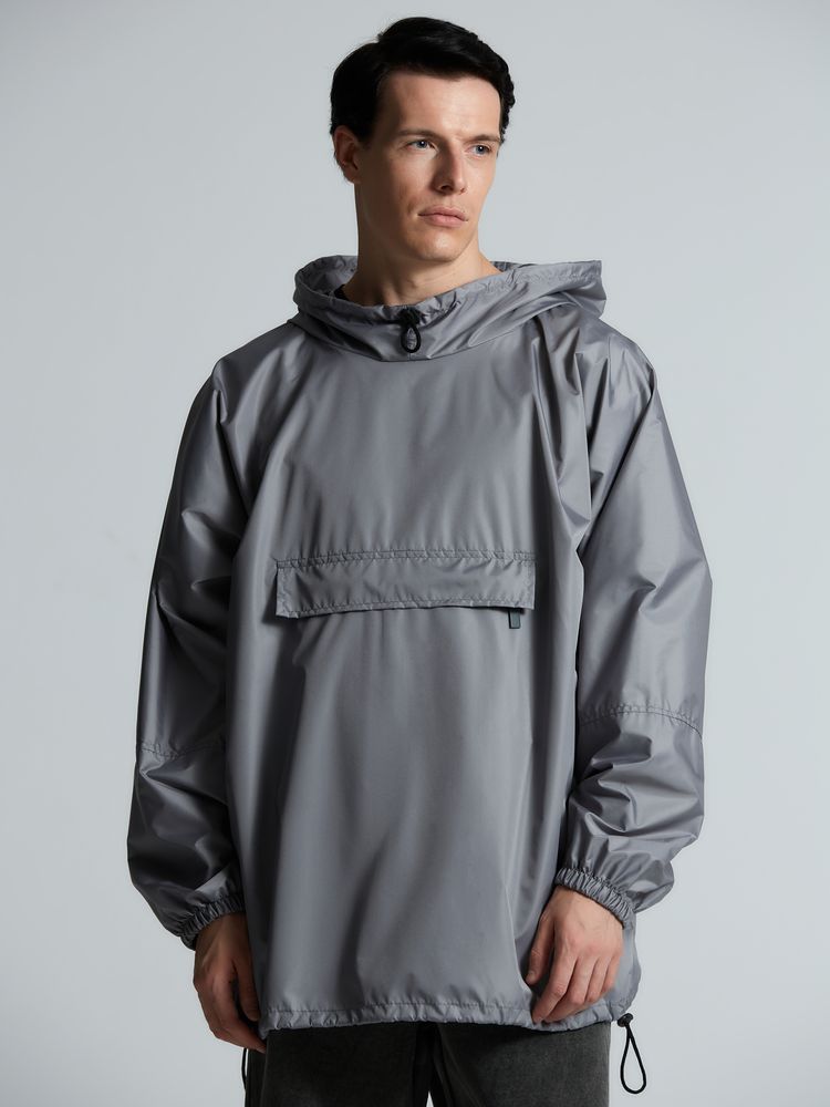 Дождевик-анорак Hard Work, укороченный, серый, единый размер / Миниатюра модельного (1000)