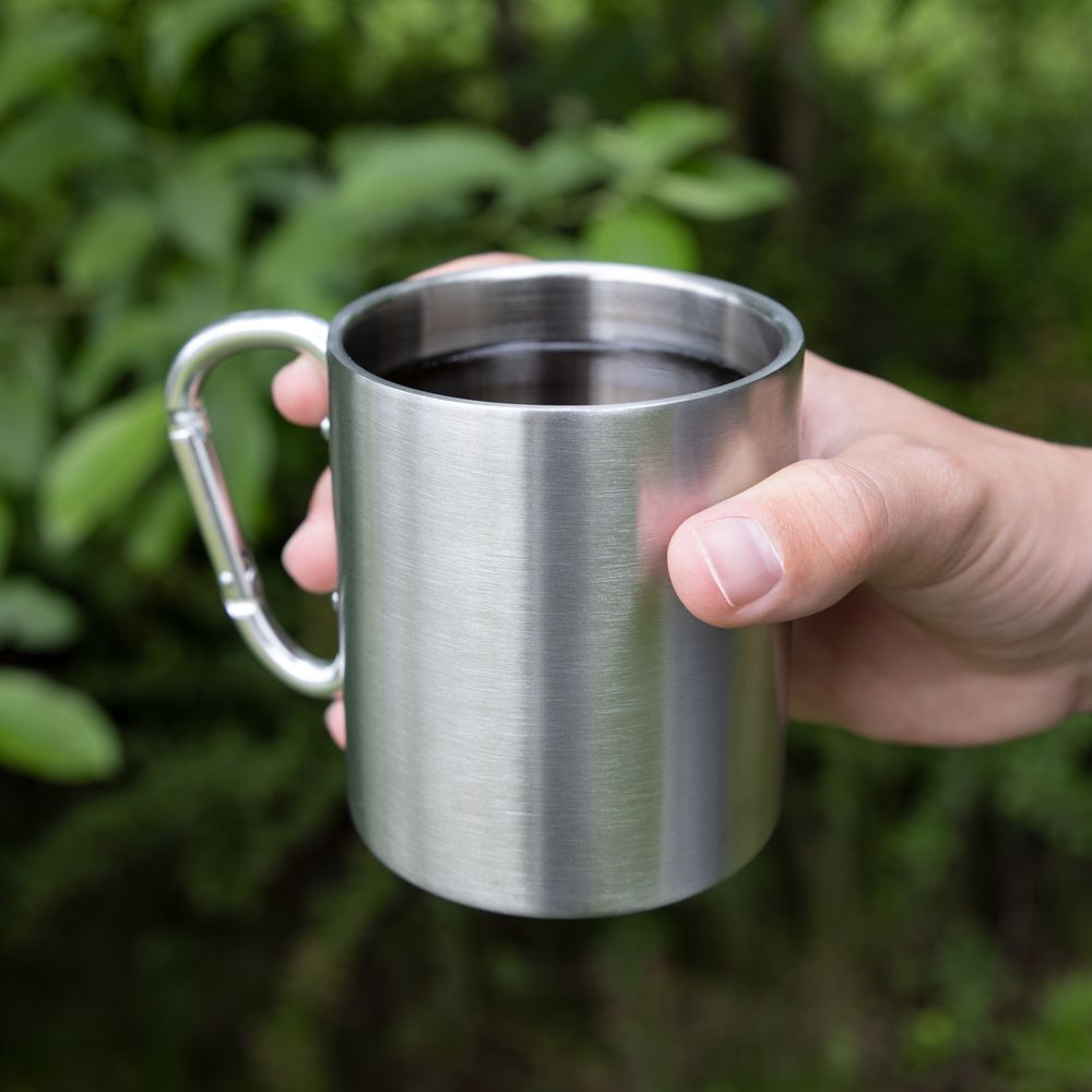 Кружка Trek, с серебристой ручкой-карабином / Миниатюра имиджевого (1000)