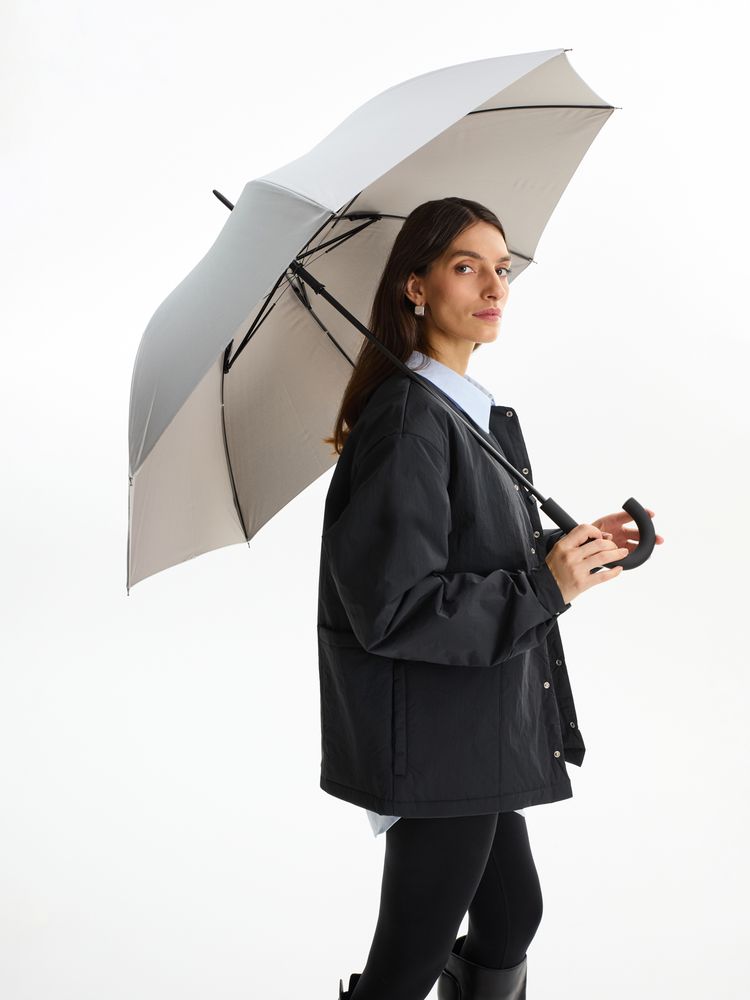 Зонт-трость Wind, серебристый / Миниатюра модельного (1000)