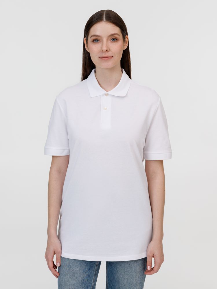 Рубашка поло унисекс Pacific, белая / Миниатюра модельного (1000)